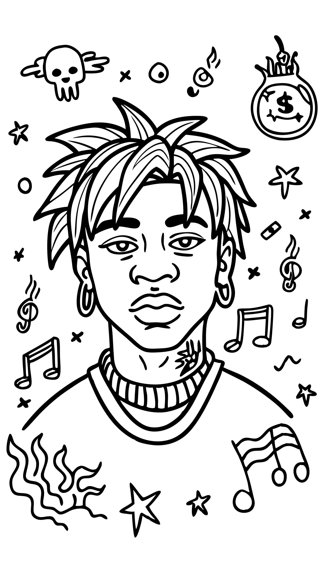 Juice Wrld Coloring Page